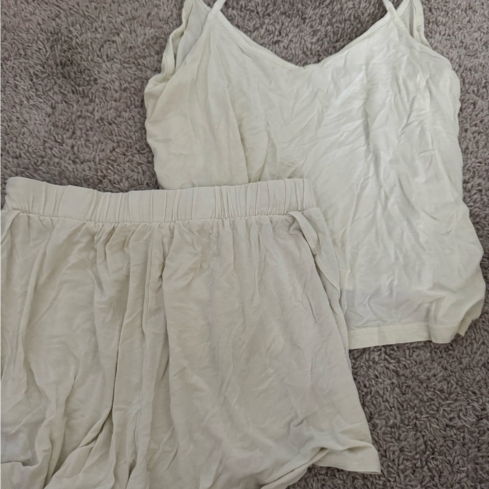 Women's Cream Sleepwear Set